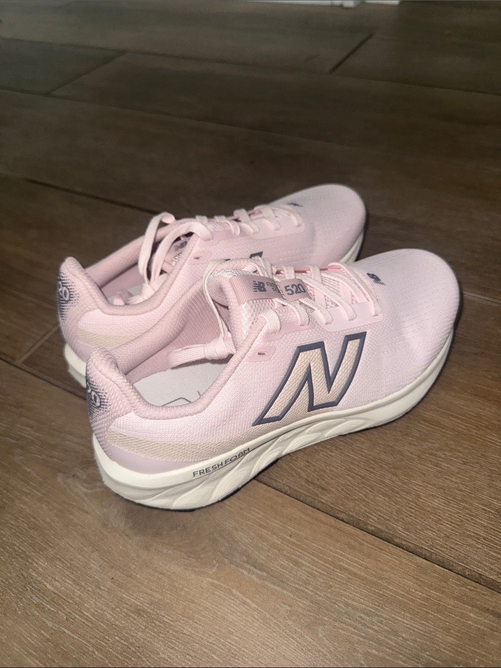 New Balance Pink and White Women's Athletic Sneakers